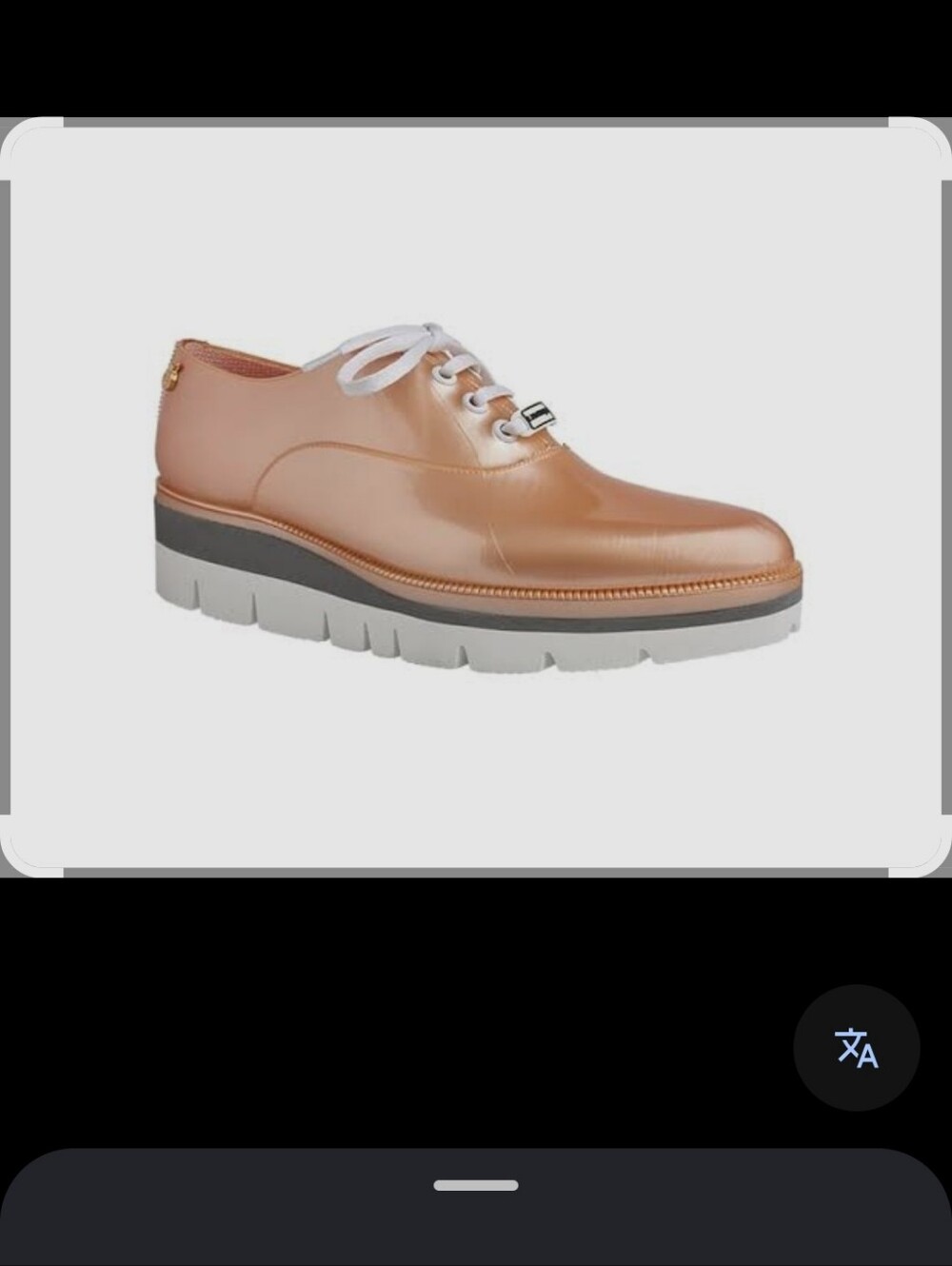 Like New Lemon Jelly Derby Platform Sneakers In Rose Gold